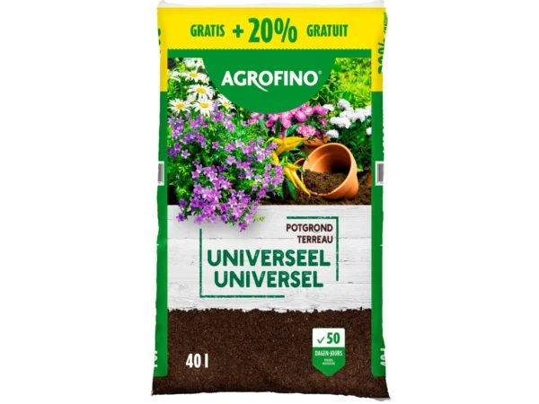 TERREAU UNIVERSEL 40L+20%GRAT - AGROFINO