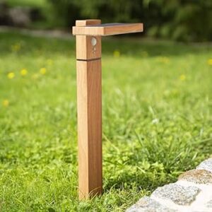 BORNE SOLAIRE EFFET BOIS DETECT. 3MODES - XAN