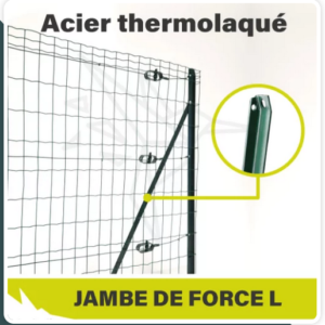 JAMBE FORCE C 25X25 VERT 1.75M - FIL