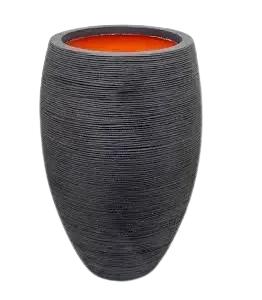 VASE ELEGANT DELUXE RIB NL 55X85 GRIS FONCE - CAP