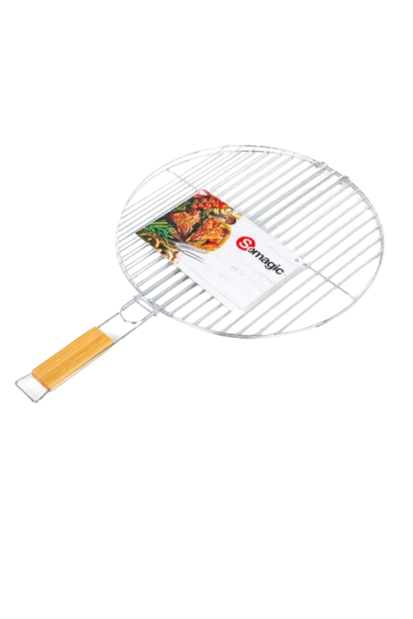 GRILLE RONDE DBLE D41CM + MANCHE BOIS
