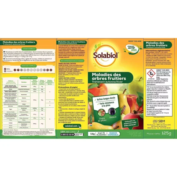 MALADIES DES ARBRES FRUITIERS 125G – Image 2