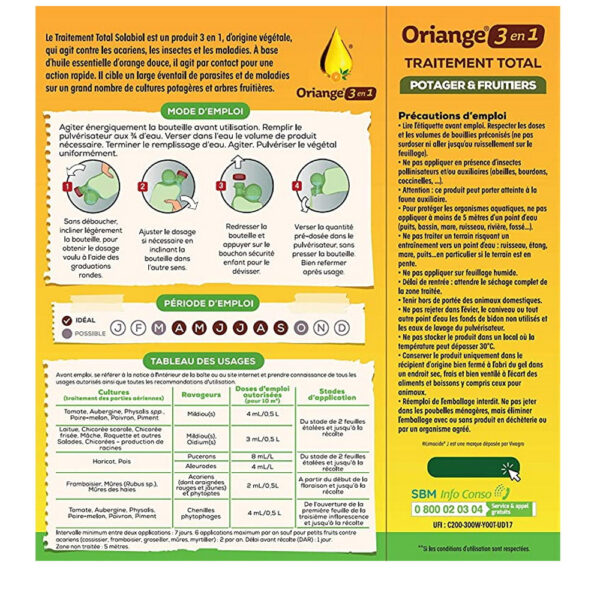 TRAITEMENT TOTAL ORIANGE 3/1 POT. 100ML - SBM – Image 2