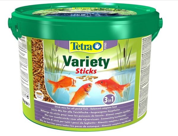 FISH TETRA POND VARIETY STICKS 10L