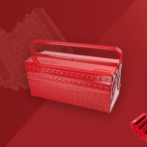 CAISSE OUTILS 5CASES RED 47*22*26CM VIDE - KING